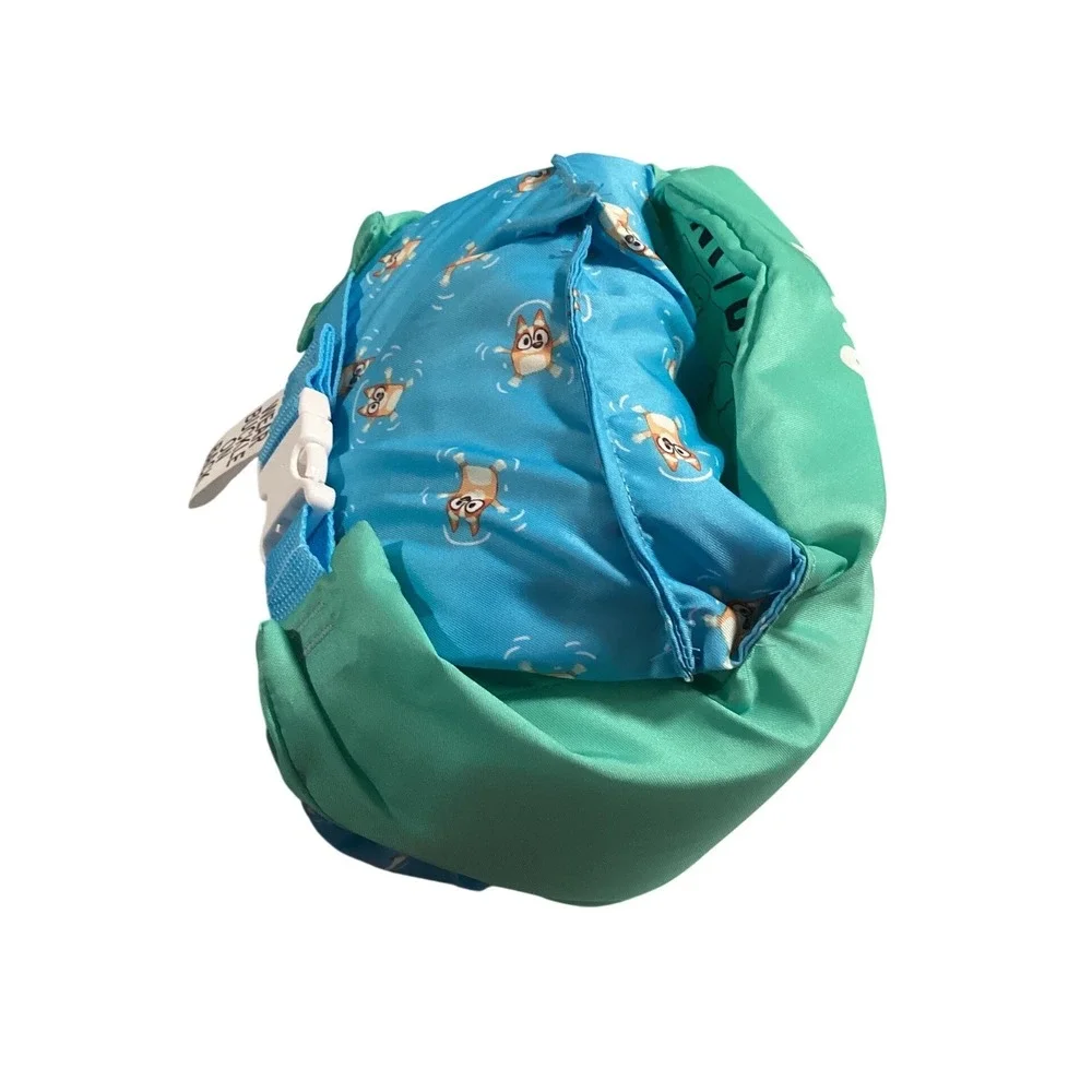 Bluey Life Jacket Puddle Jumper Kids Swim Vest Teal Blue‎ Flotation Device